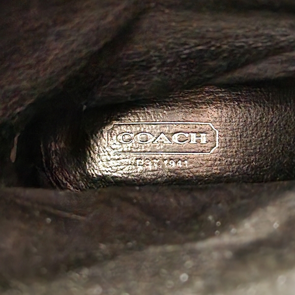 Coach Vinni Monogram Leather Boots, Black, Women's 8 - Picture 6 of 9
